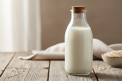 close up product photo of Freshly milk rustic, simple