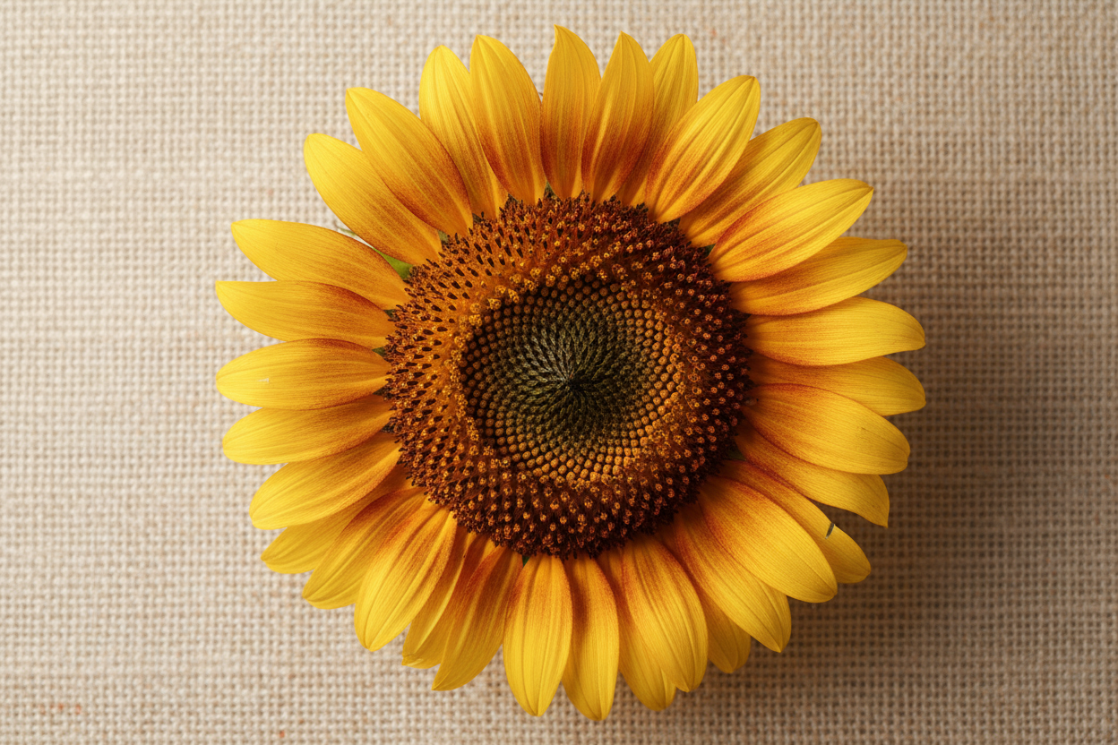 rustic, close up, simple product photo sunflower